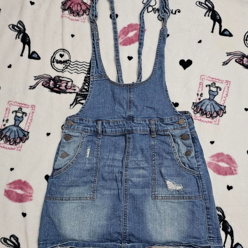 Hot Topic Blue Denim Overalls
